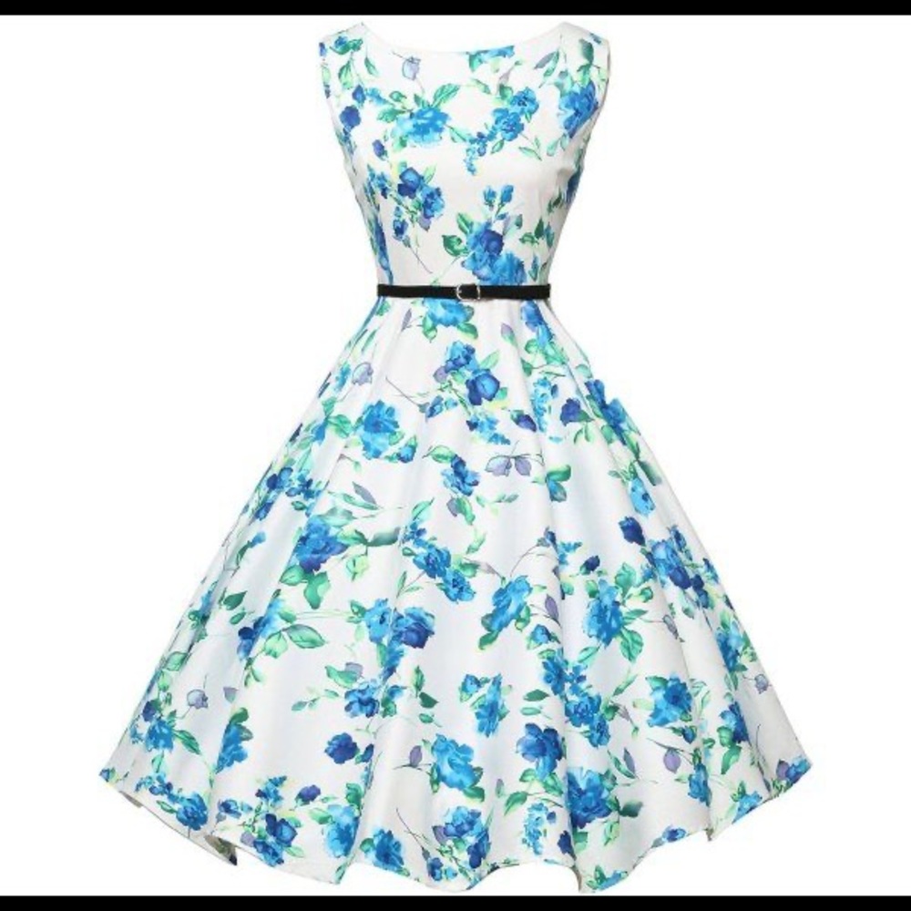 Blue Floral Dress